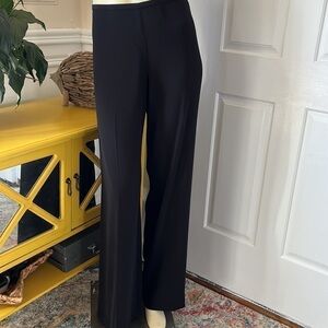 TRINA Turk Flat Front Wide Leg Long Black Dress Pant 4